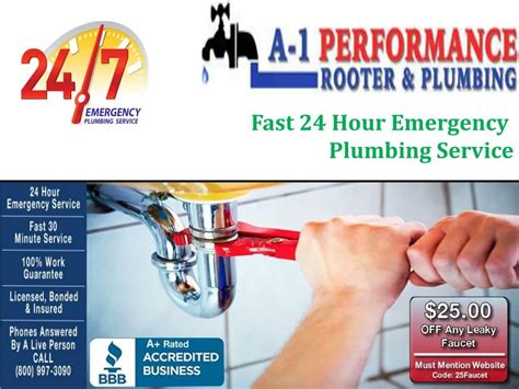 Ppt A 1 Plumbers Fast 24 Hour Emergency Plumbing Service Powerpoint