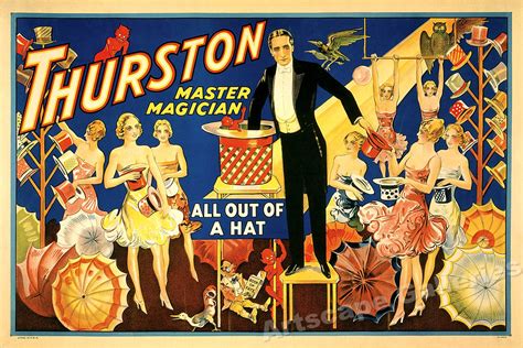 Thurston Master Magician Classic 1910 Magic Show Poster 16x24 Ebay