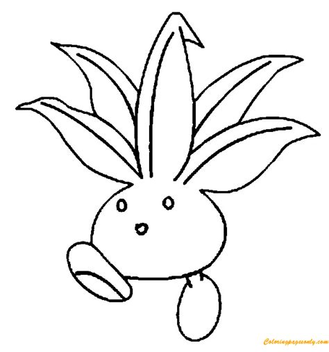 Oddish Pokemon Coloring Page Free Coloring Pages Online