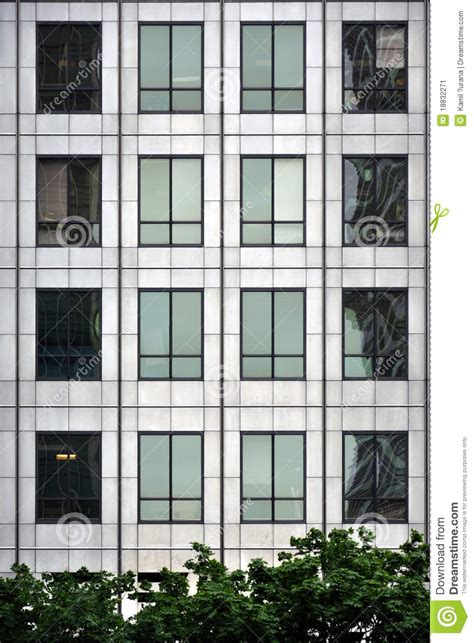 Steel And Glass Modern Window Facade Stock Image Image Of Lines