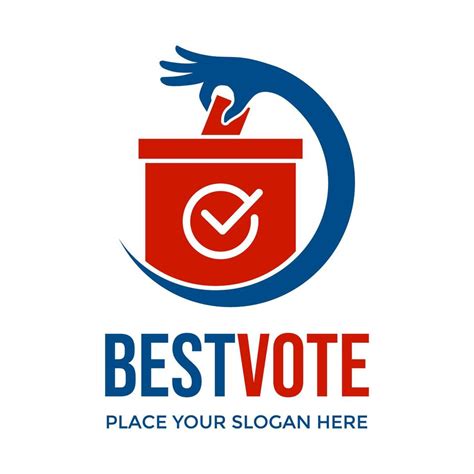 Best Vote Vector Logo Template This Design Use Hand And Box Symbol