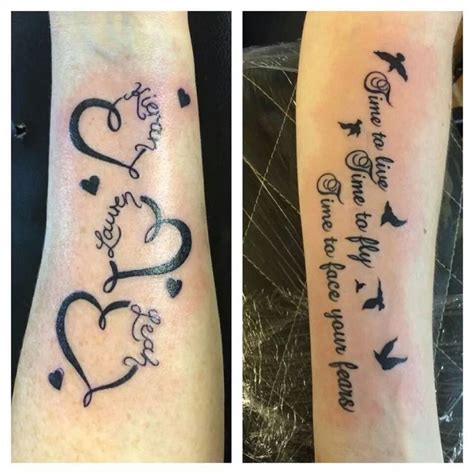Love The Hearts With The Names New Tattoos Tattoos Infinity Tattoo