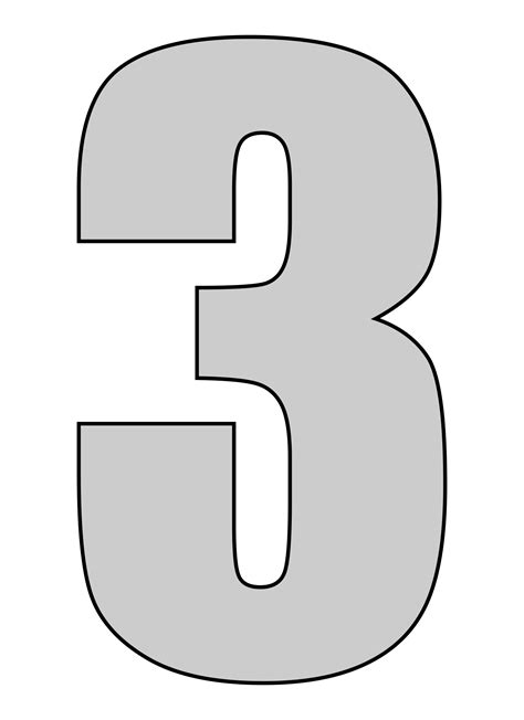 9 Best Images Of Number 3 Printable Templates Printable Number Three