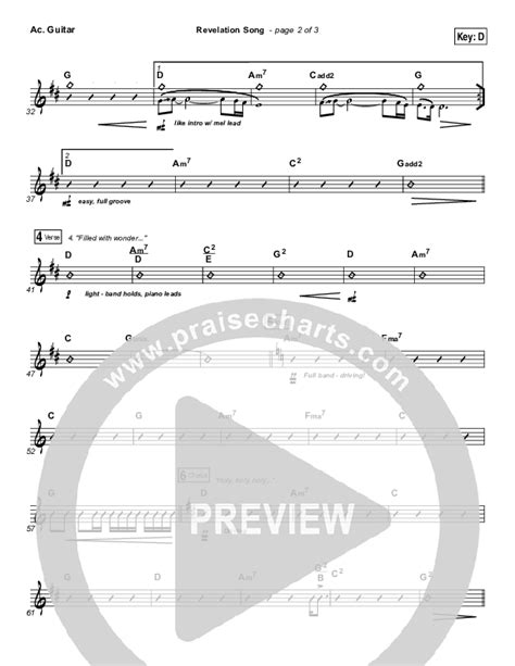 Revelation Song Acoustic Guitar Sheet Music Pdf Kari Jobe Praisecharts