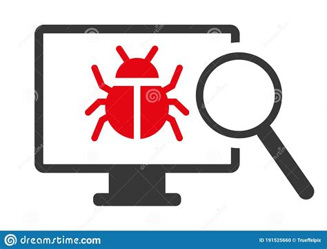 Icon Computer Bugs Vector Illustration Stock Vector Illustration Of