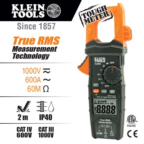 Digital Clamp Meter True Rms Ac Auto Ranging 600 Amps Cl600