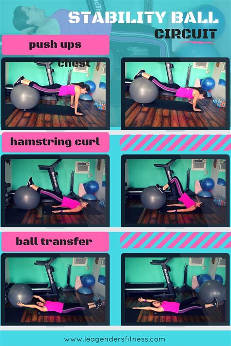 FULL BODY STABILITY BALL CIRCUIT WORKOUT Lea Genders Fitness Circuit Workout Stability Ball