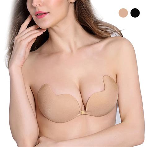 Fly Bra Strapless Silicone Push Up Invisible Bra Self Adhesive Backless Bralette Plus Size