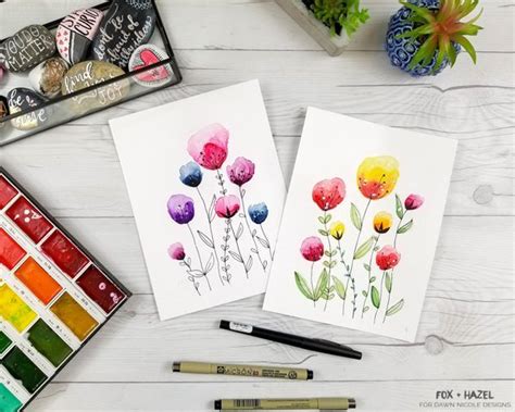 See more ideas about easy watercolor, watercolor flowers, watercolor. Easy Watercolor Flowers Step by Step Tutorial | Dawn Nicole