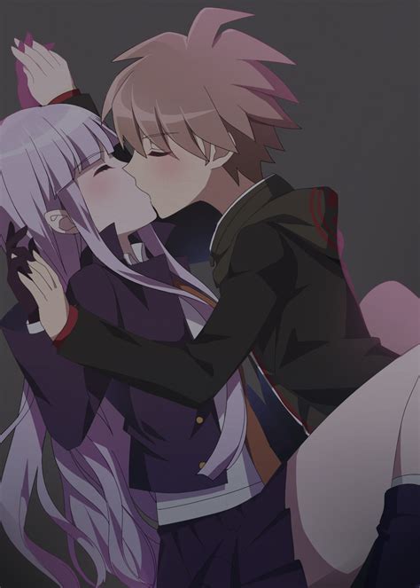 Naegi X Kirigiri Parejas De Anime Juegos De Anime Anime Besos