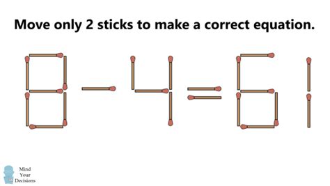 Matchstick Math Puzzles With Answers Pdf Matchstick Puzzle Math