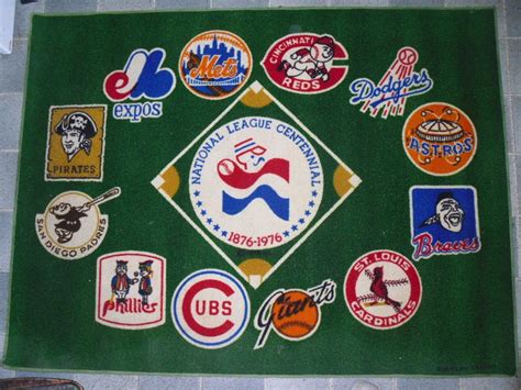 The nl and al existed as separate entities until 1903, when they merged to form one organization. MLB National League 1976 Centennial Rug 36x48 by Bigelow -Vintage Baseball Logos