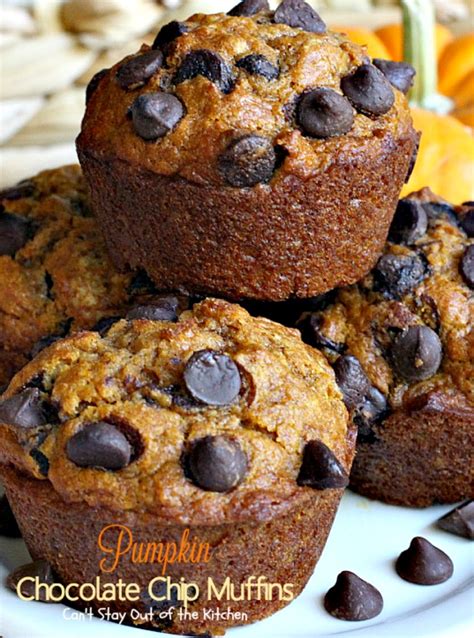 Pumpkin Chocolate Chip Muffins Cant Stay Out Of The Kitchen