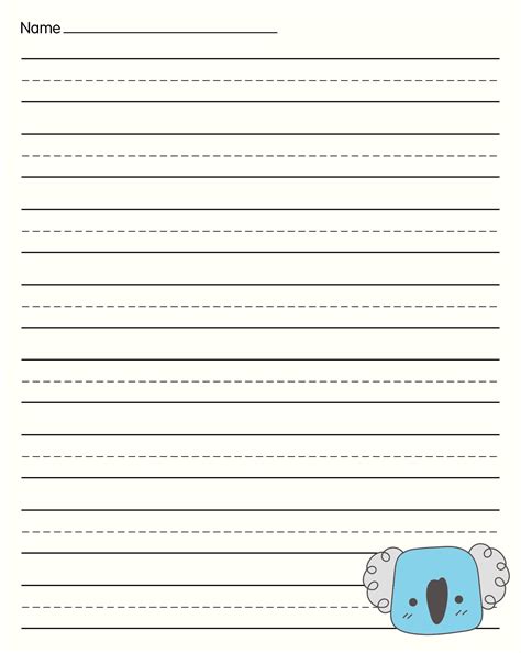 Printable Writing Paper For Kids