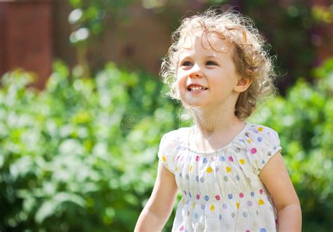 Adorable Little Girl Taken Closeup Outdoor Stock Photos Free