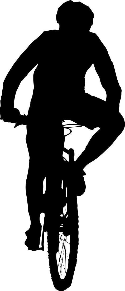 6 Bicycle Ride Silhouette Front View Png Transparent