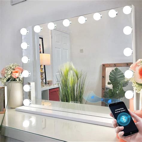 Buy Vanity Mirror For Makeup Bluetooth Extra Large Hollywood Lighted