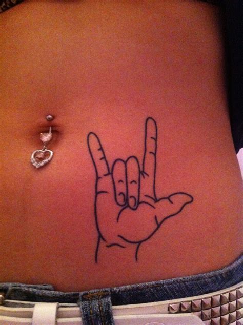 Asl tattoo tattoo signs creative tattoos great tattoos small tattoos sign language tattoo love yourself tattoo mother daughter tattoos piercing tattoo. "I love you" in American Sign Language | Tattoos | Pinterest