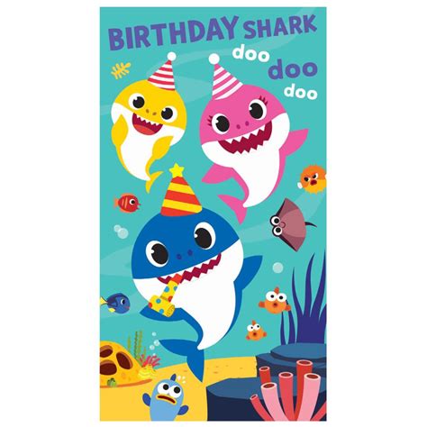 Birthday Shark Baby Shark Birthday Card Bs029 Character Brands
