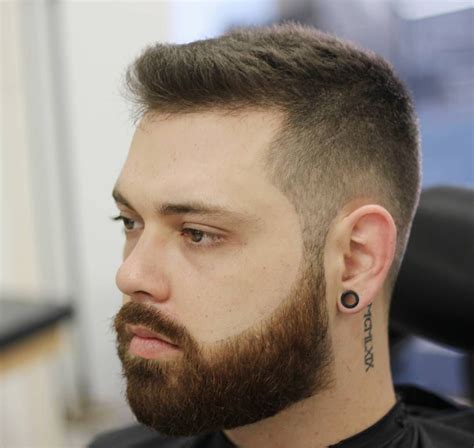 Your beard should be conjoined with your hair on the right and left side. Short Hair with Beard Styles https://www.facebook.com ...