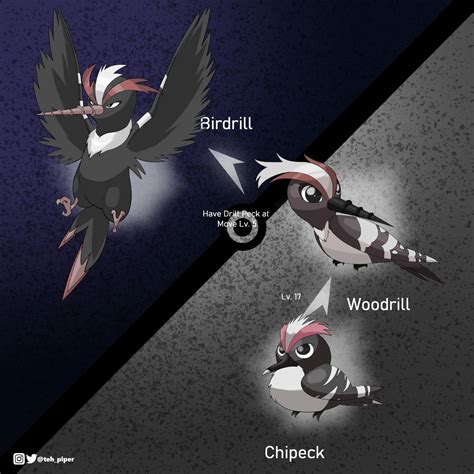 Regional Bird Evo Line Based On Downy Woodpeckers Ontario Rfakemon