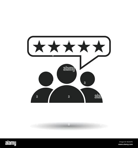 Customer Reviews Rating User Feedback Concept Vector Icon Flat Illustration On White