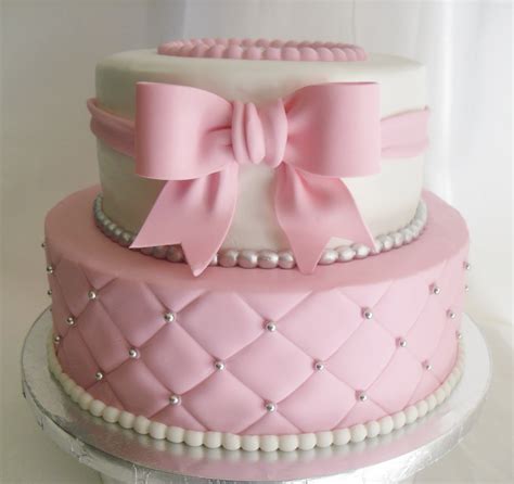Made Fresh Daily Quilted Pink And White Baby Shower Cake
