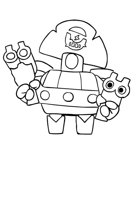 Dibujo de Darry de Brawl Stars para colorear