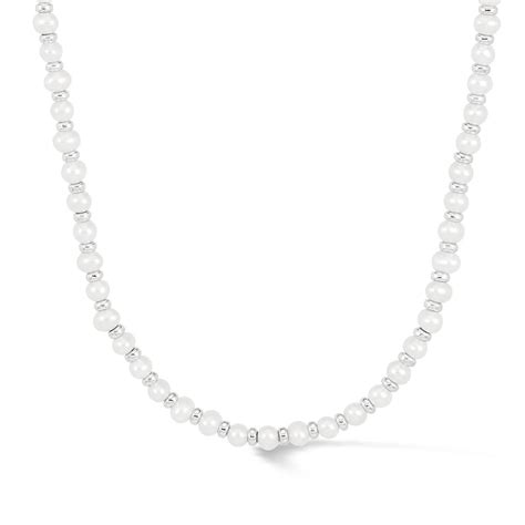 Dower And Hall Timeless White Pearl Halo Necklace Hbn9 S Wp 16