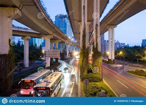 Elevated Freeways In The Intersection Of Yan An Road And Chongging In