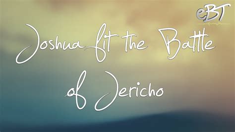 Joshua Fit The Battle Of Jericho Karaoke Chords And Lyrics Youtube