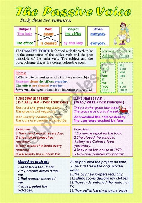 Passive Voice Present And Past Simple Esl Worksheet By Genita My Xxx