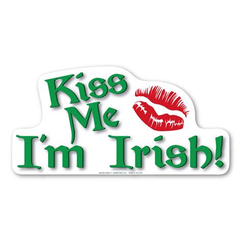 kiss me i m irish bumper sticker magnet america