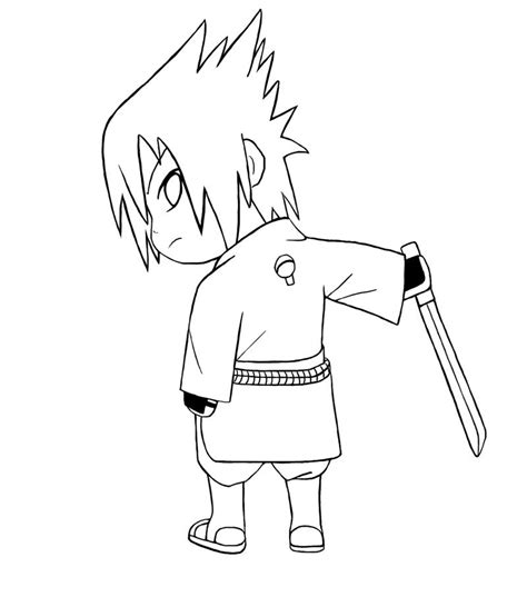 Chibi Sasuke Lineart By Ade R On Deviantart