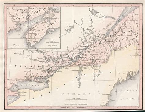 Old And Antique Prints And Maps Canada Map 1841 Canada Antique Maps