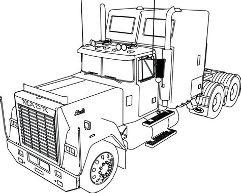 Free semi truck coloring pages to print for kids. Semi Coloring Pages at GetColorings.com | Free printable ...