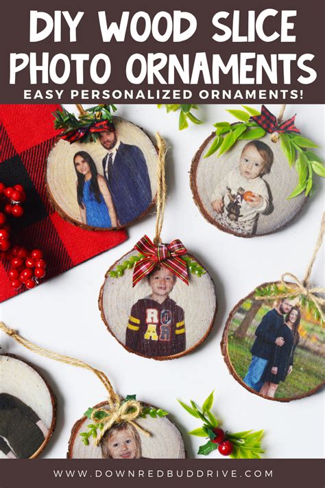 Diy Wood Photo Ornament Easy Personalized Christmas Ornaments