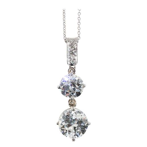 Cartier Diamond Platinum Cross Necklace At 1stdibs