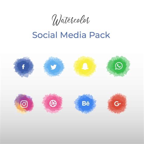 Premium Vector Watercolor Social Media Pack