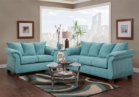 Aruba Aqua Sleeper Sofa And Loveseat Living Room Sets Furniture Sofa