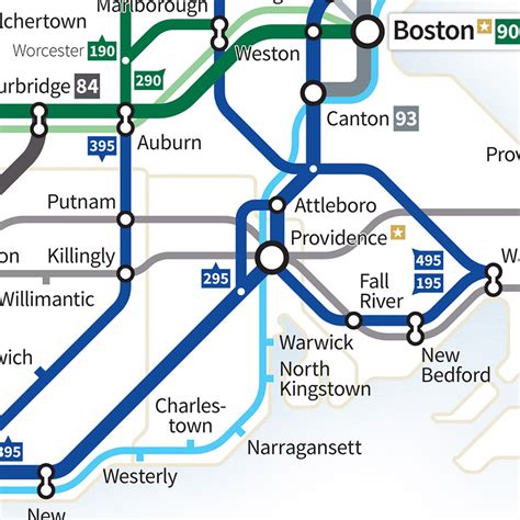 Highways Of The Usa New England Transit Maps Store
