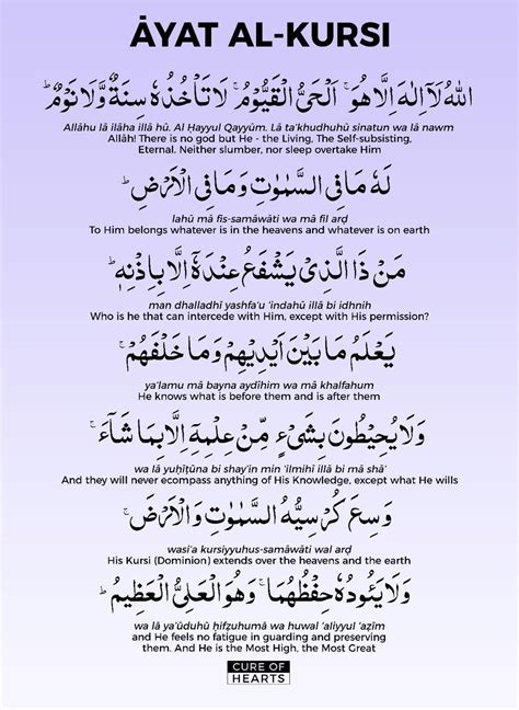 Ayatul Kursi English Translations Ayatul Kursi Shab E Barat Prayers