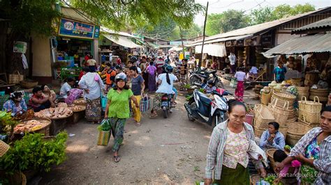 Colourful Street Markets In Myanmar Burma