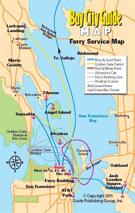 0 Tourist Map San Francisco Bay Area Ferry System 0a