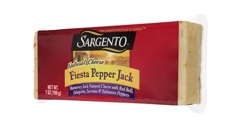 Sargento Block Fiesta Pepper Jack Natural Cheese 7 Oz Sargento