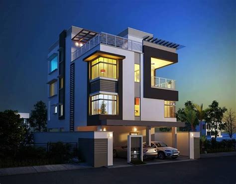 Modern Style Two Storey Residential House Modern Exterior House