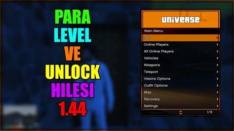 Gta 5 Online Para Level Ve Unlock Hilesi Ban Yok 144 Youtube