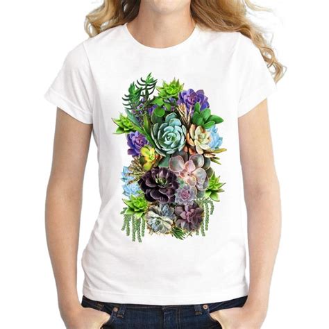 Succulent Garden T Shirt Women Vintage Tops T Shirts For Women