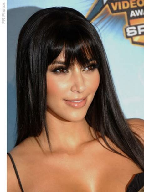 Long Black Hairstyles With Bangs