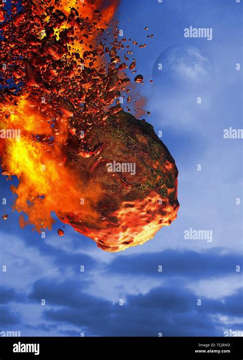 Meteor Disintegrating Illustration Stock Photo Alamy
